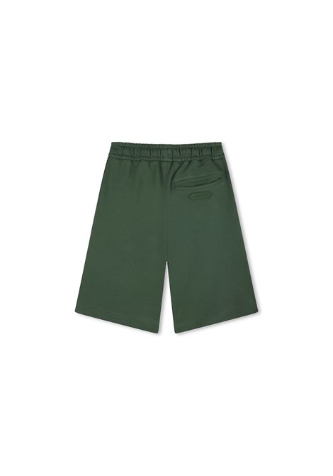 Shorts Verdi Con Logo e Motivo Curb LANVIN ENFANT | N30229722